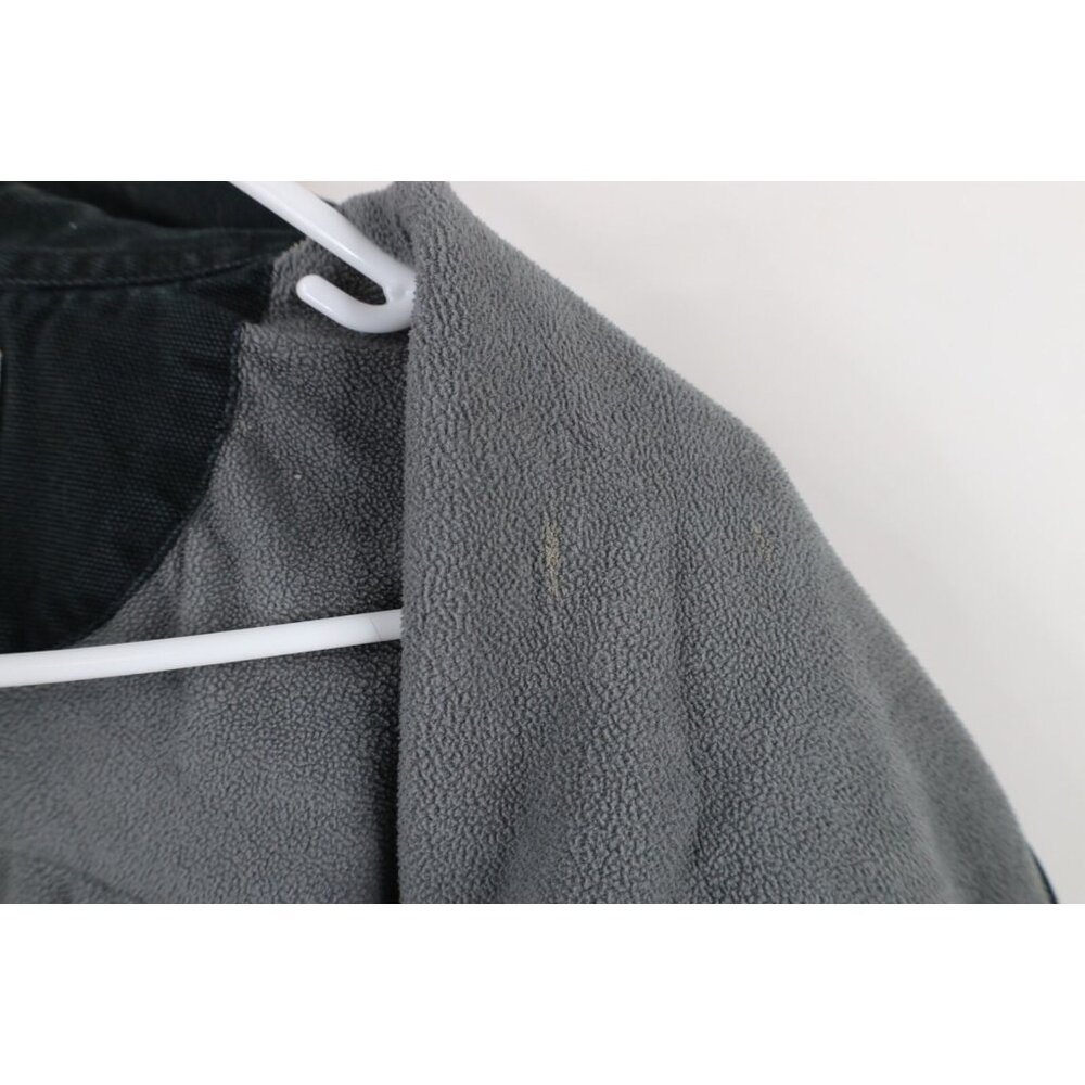 Duluth Trading Co Mens Large Distressed Fleece Lined Canvas Button Shirt Jacket - Picture 13 of 16